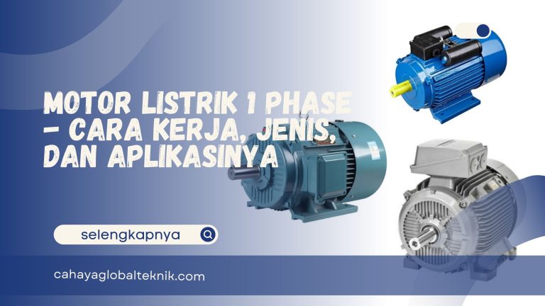 Motor Listrik 1 Phase – Cara Kerja, Jenis, dan Aplikasinya